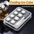 Stainless Steel Whisky Stones, Set of 8 with Tongs and Case