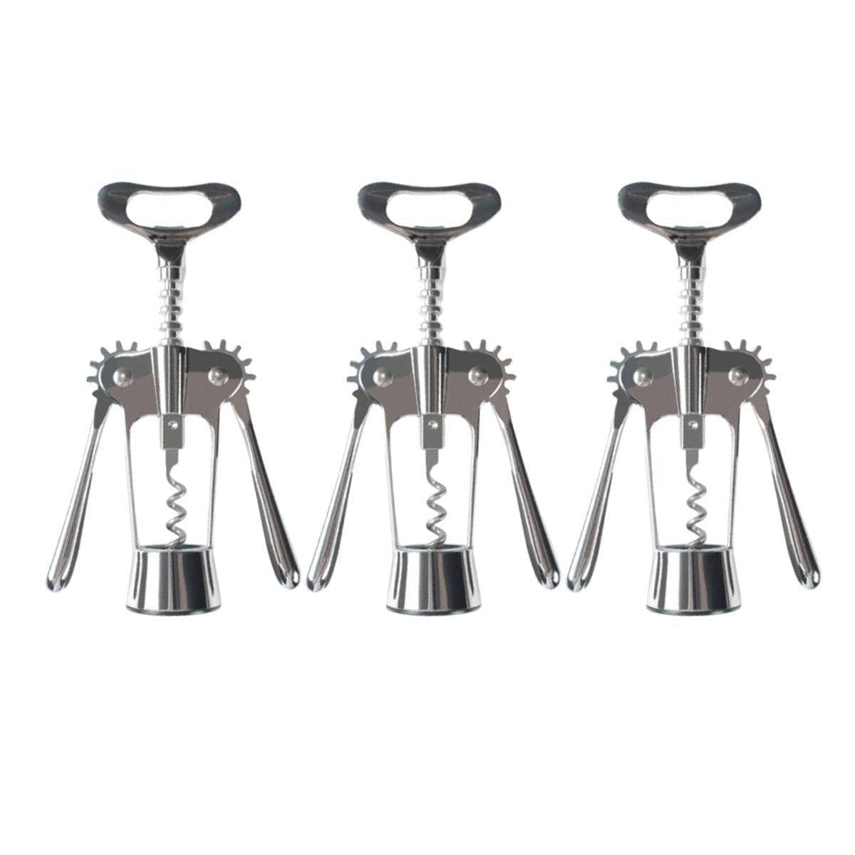 Stainless Steel Wine Bottle Opener and Corkscrew Set, Set of 3 - view 2