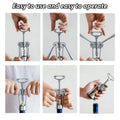 Stainless Steel Wine Bottle Opener and Corkscrew Set, Set of 3 - view 4