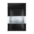 Stand up Food Pouches with Clear Window and Heat Seal Zip - Black Matte, Pack of 25, 9 x 13 cm