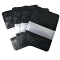 Stand up Food Pouches with Clear Window and Heat Seal Zip - Black Matte, Pack of 25, 9 x 13 cm - view 3