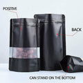 Stand up Food Pouches with Clear Window and Heat Seal Zip - Black Matte, Pack of 25, 9 x 13 cm - view 4