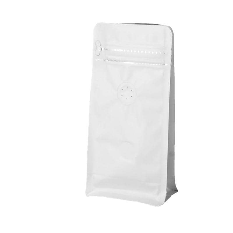Stand-Up Mylar Foil Pouches with Zip Lock, Pack of 100 - White, 15 x 32 cm