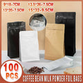 Stand-Up Mylar Foil Pouches with Zip Lock, Pack of 100 - White, 15 x 32 cm - view 2