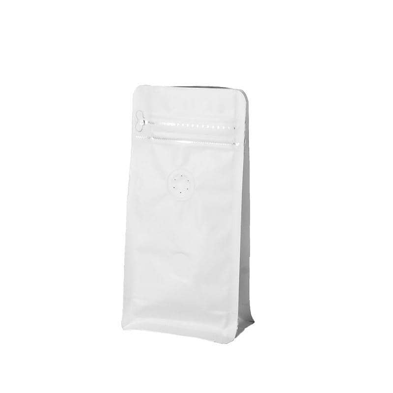 Stand-Up Mylar Foil Pouches with Zip Lock, Pack of 100 - White, 9 x 18 cm