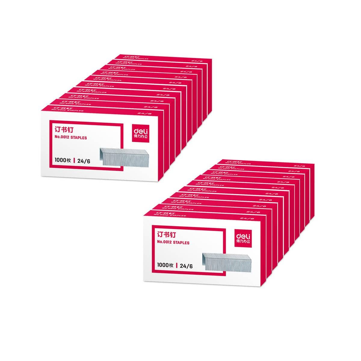 Standard 24/6 Staples Silver Pack of 20 Boxes of 1000 Staples - view 2