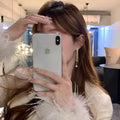 Star Pearl Tassel Dangle Earrings for Women, Gold and White - view 5