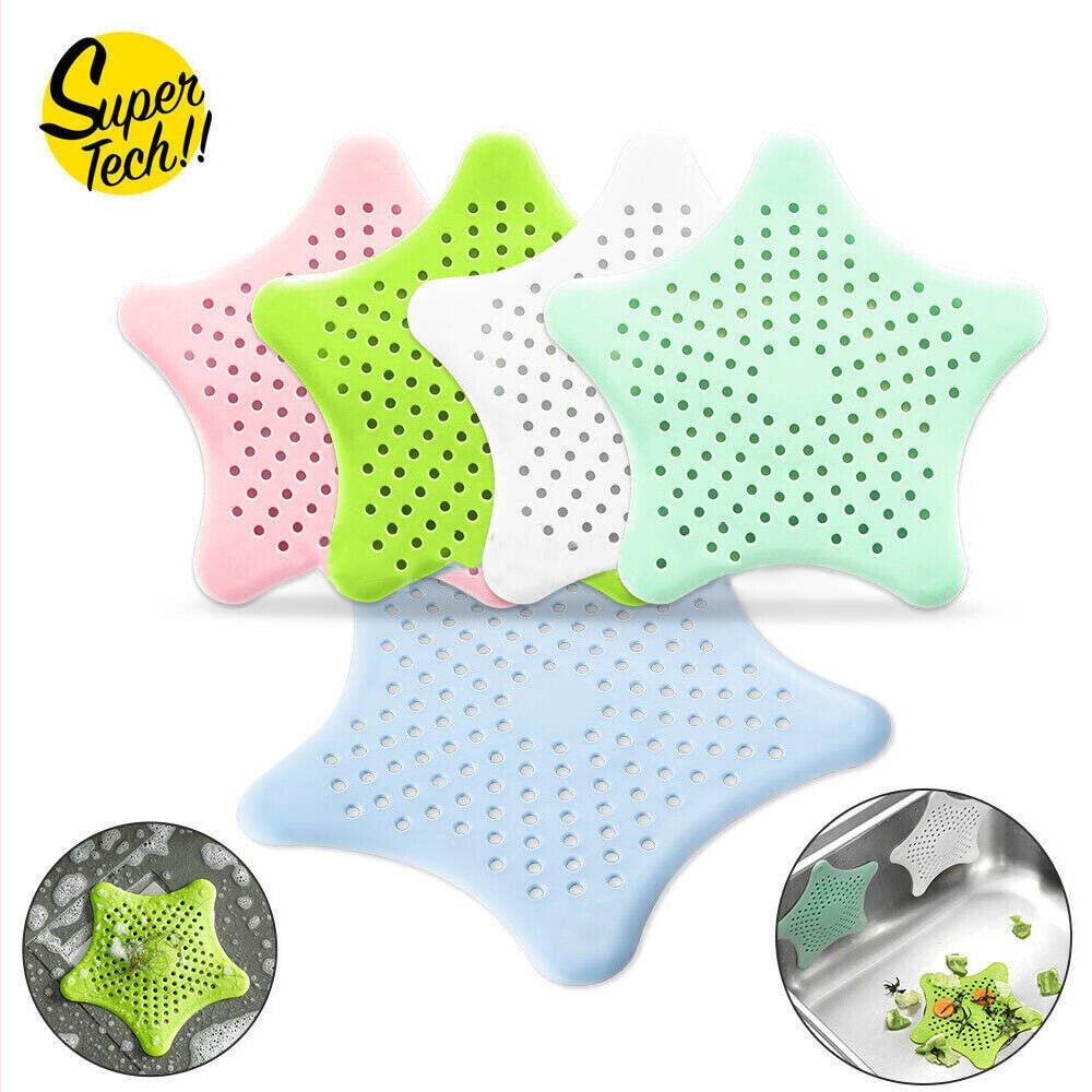 Star-Shaped Silicone Drain Hair Catcher - Lime Green - view 10