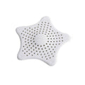 Star-Shaped Silicone Drain Hair Catcher - White