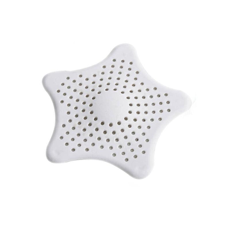 Star-Shaped Silicone Drain Hair Catcher - White