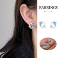 Star Shaped Stud Earrings for Women, Elegant Alloy Jewellery