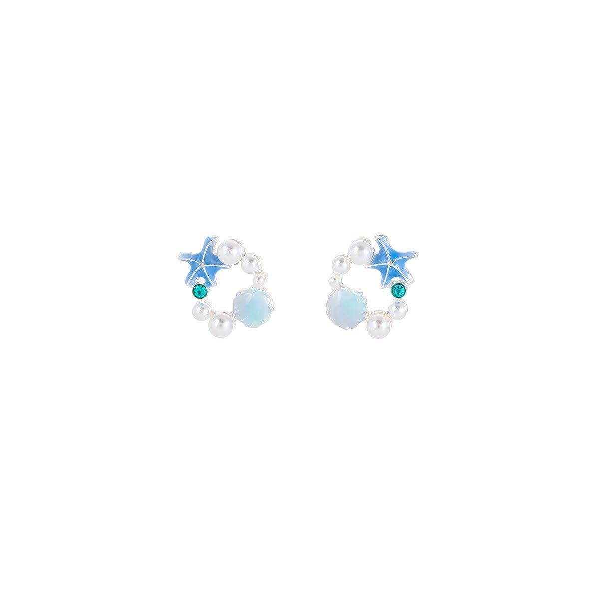 Star Shaped Stud Earrings for Women, Elegant Alloy Jewellery - view 2