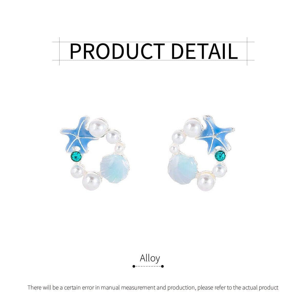 Star Shaped Stud Earrings for Women, Elegant Alloy Jewellery - view 3