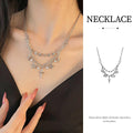 Star Tassel Geometric Necklace, Layered Copper Chain Fashion Jewellery