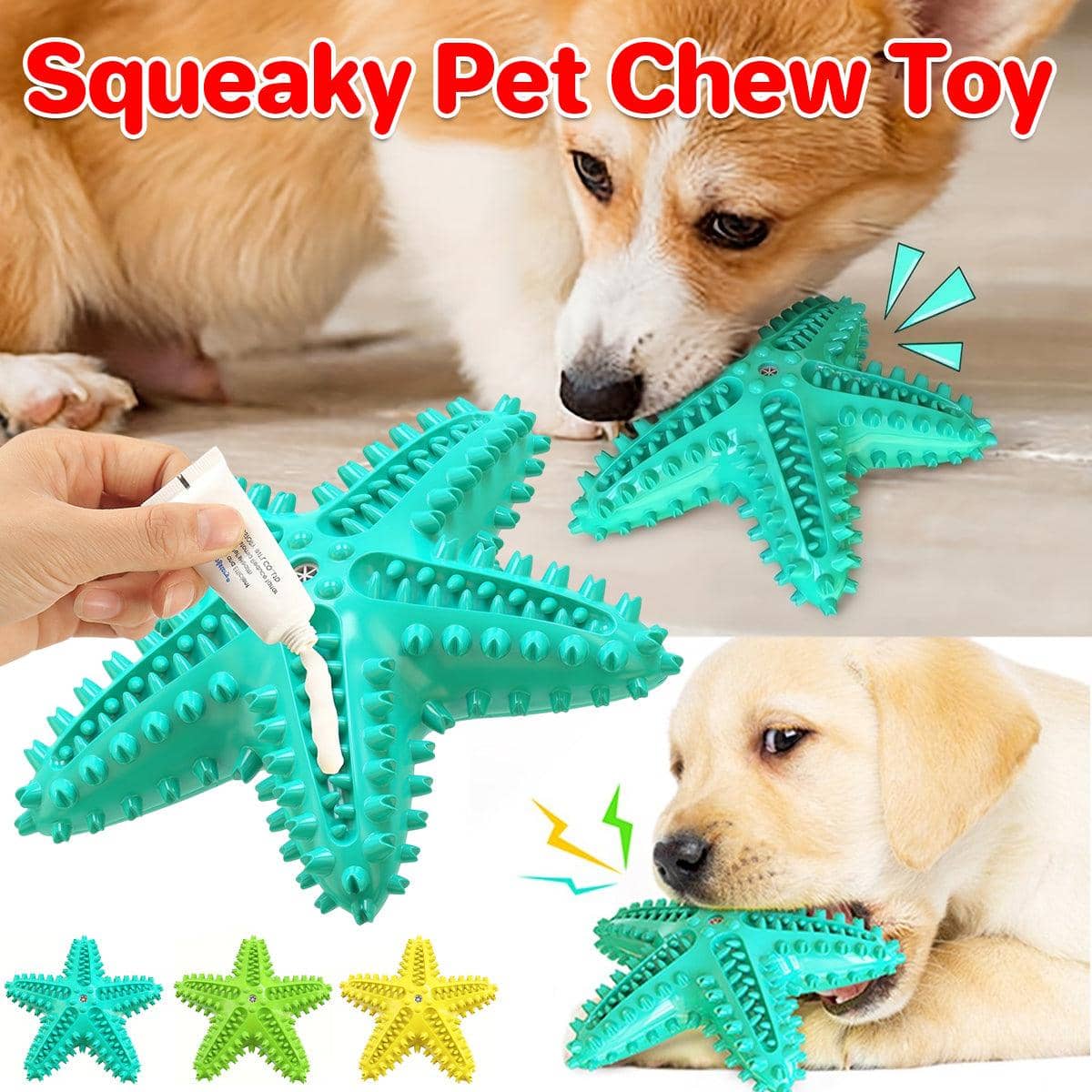 Starfish Floating Dog Toy with Squeaker - Green - view 2