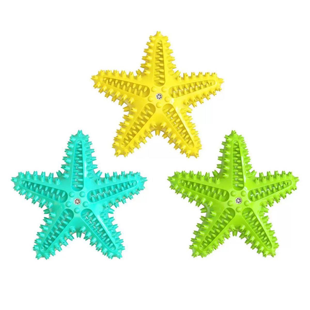 Starfish Floating Dog Toy with Squeaker - Turquoise - view 3