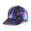 Starry Sky Print Baseball Cap - Navy and Purple