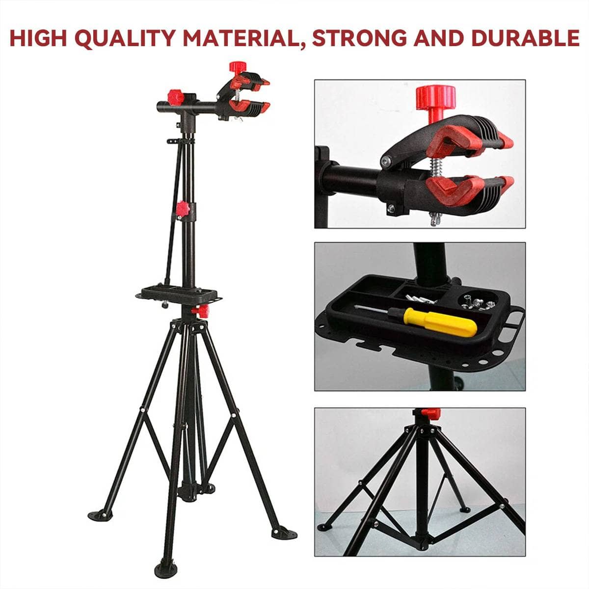 Steel Foldable Bike Repair Stand, Blue Accents, 107-188 cm - view 5