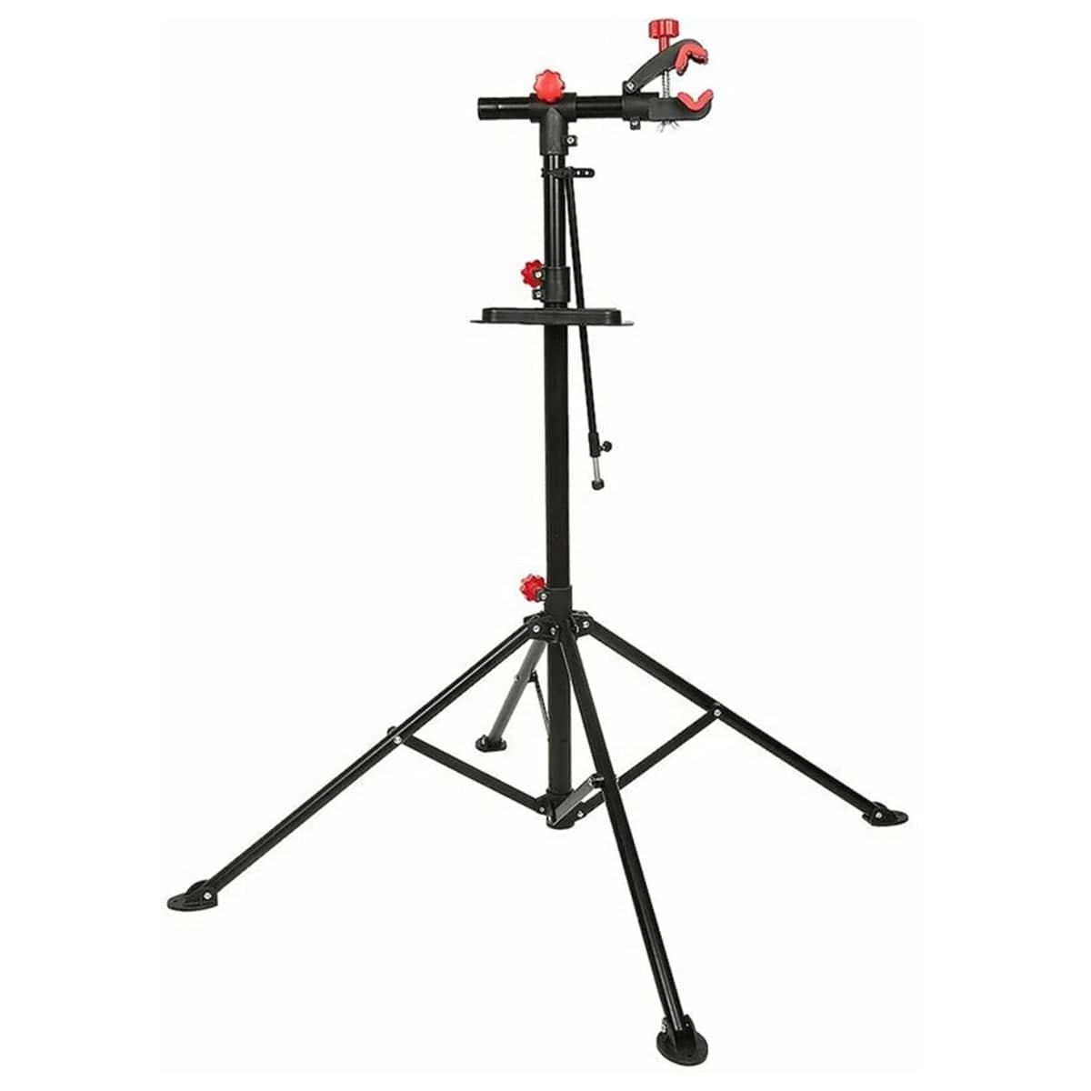 Steel Foldable Bike Repair Stand, Red Accents, 107-188 cm