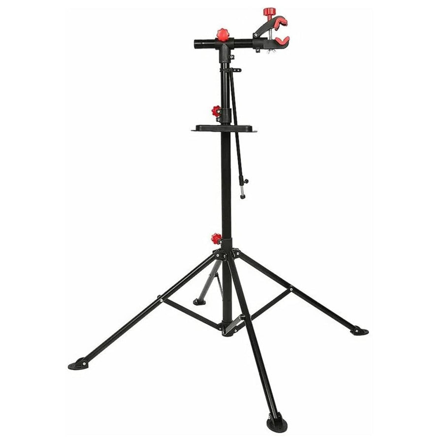 Steel Foldable Bike Repair Stand, Red Accents, 107-188 cm