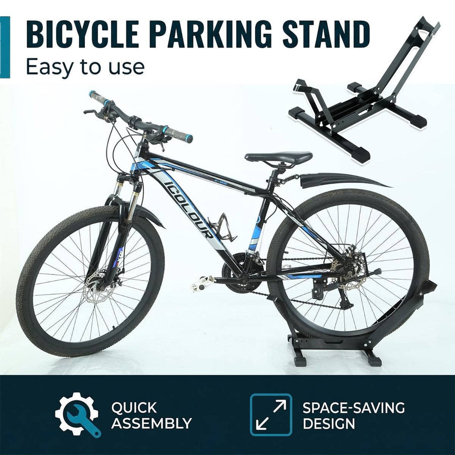 Steel L Insert Bike Parking Rack Floor Wheel Cradle Stand for One Bicycle