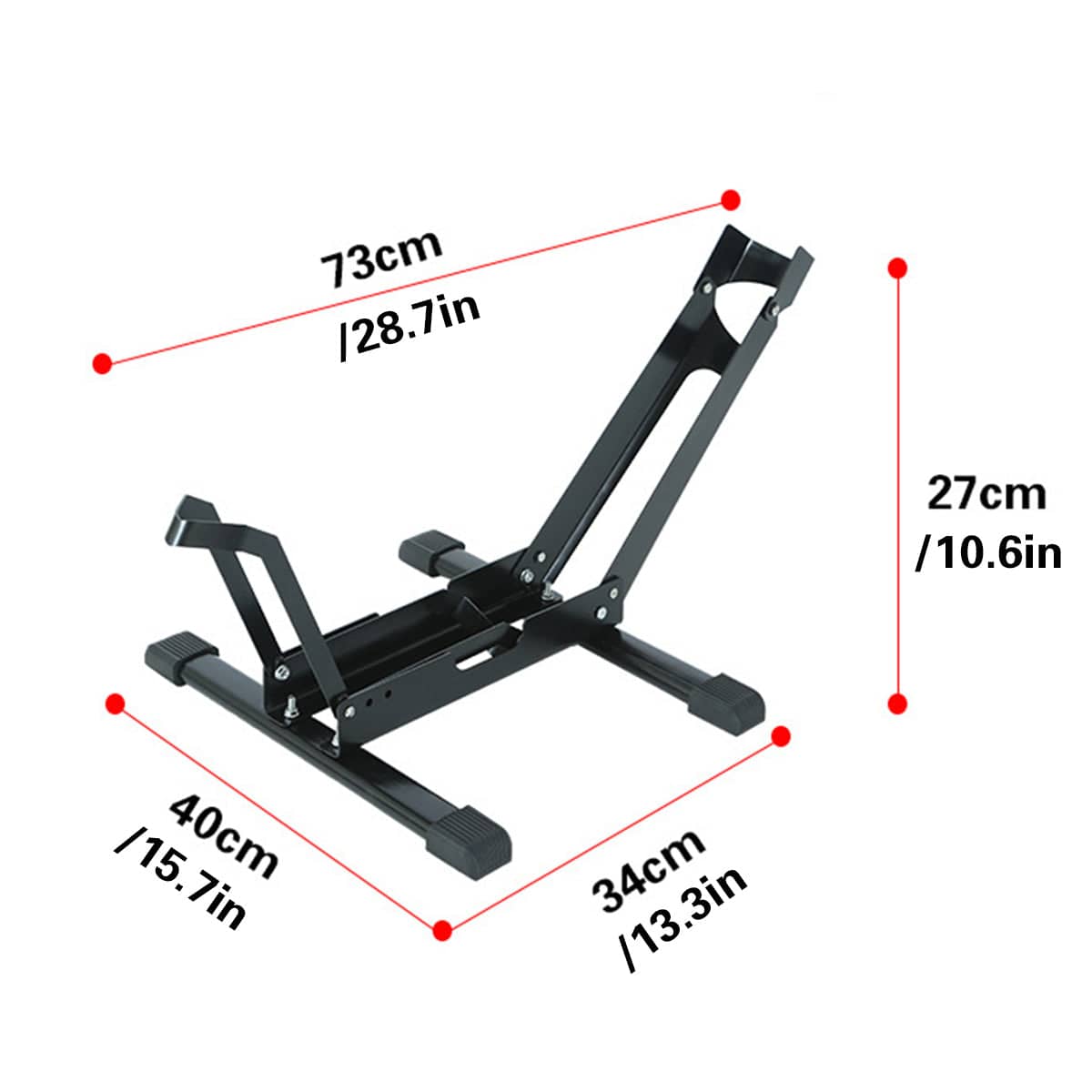 Steel L Insert Bike Parking Rack Floor Wheel Cradle Stand for One Bicycle - view 3