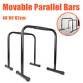 Steel Parallel Bars Dip Station for Indoor and Outdoor Training, Movable Push up Bars - Black
