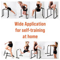 Steel Parallel Bars Dip Station for Indoor and Outdoor Training, Movable Push up Bars - Black - view 5
