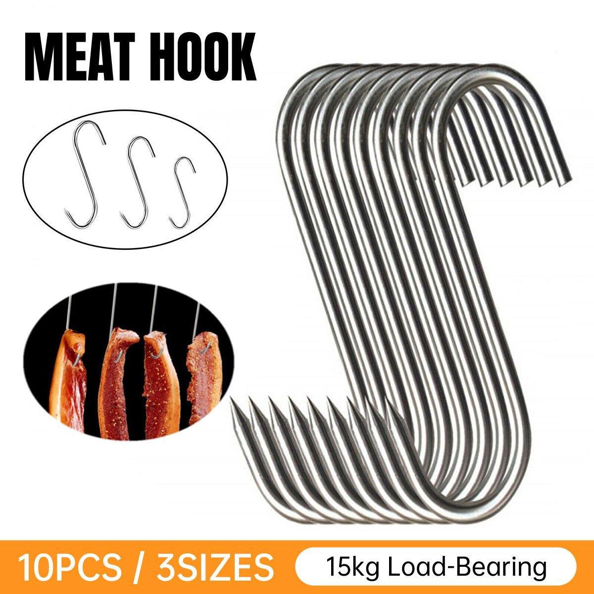 Steel S Meat Hooks, Pack of 10 - Size S, 13 cm (5.1 Inch) - view 2