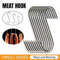Steel S Meat Hooks, Pack of 10 - Size XL, 18 cm (7 Inch) - view 2