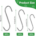 Steel S Meat Hooks, Pack of 10 - Size XL, 18 cm (7 Inch) - view 4