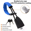 Steering Wheel Lock with Seat Belt Cable and 3 Keys - Black - view 5