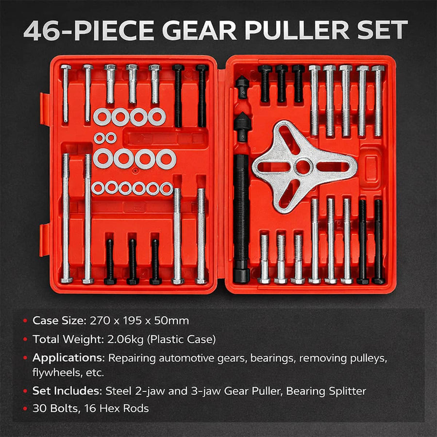 Steering Wheel Puller Hub Removal and Ball Joint Puller 46 Piece Kit for Cars