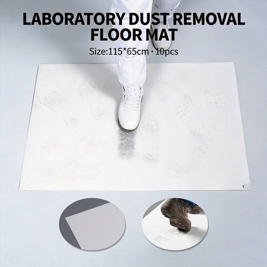 Sticky Dust Floor Mats Set of 10 Peel Sheets 115 x 65 cm for Labs and Workshops