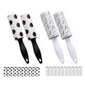 Sticky Lint Roller Set, 2 Rollers and 10 Refills - White - view 3