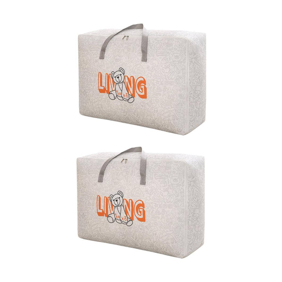 Storage Bags, Pack of 2 - White, Large (60 x 40 x 25 cm)