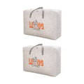 Storage Bags, Pack of 2 - White, Medium (50 x 30 x 25 cm)