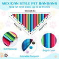 Straw Hat and Striped Pom Pom Scarf Set for Dogs and Cats, Set of 2 - view 3
