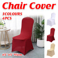 Stretch Chair Covers for Hotel Wedding Banquet Decor, Pack of 4 - White - view 2