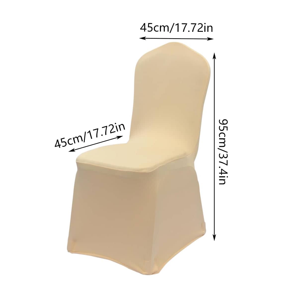 Stretch Chair Covers for Hotel Wedding Banquet Decor, Pack of 4 - White - view 4