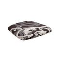 Stretch Dining Chair Slipcover - Dark Brown and Grey Scroll Print