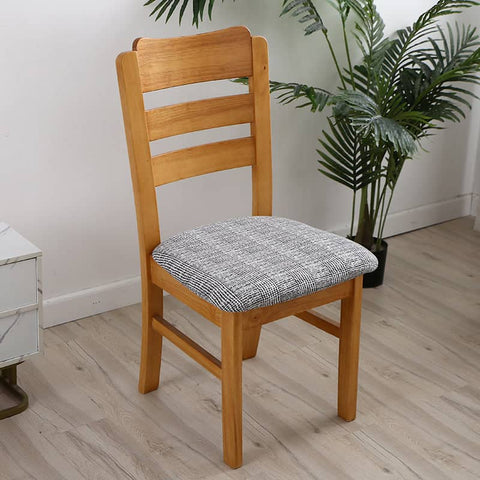 Stretch Dining Chair Slipcover - Grey and White Check Print