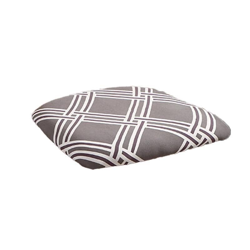 Stretch Dining Chair Slipcover - Grey and White Lattice Print