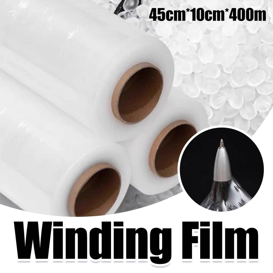 Stretch Film PE Transparent 45 cm Wide 400 m Roll for Logistics Wrapping
