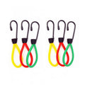 Stretch Latex Tent Peg Hooks with Metal Hook, Anti-Slip - Pack of 6