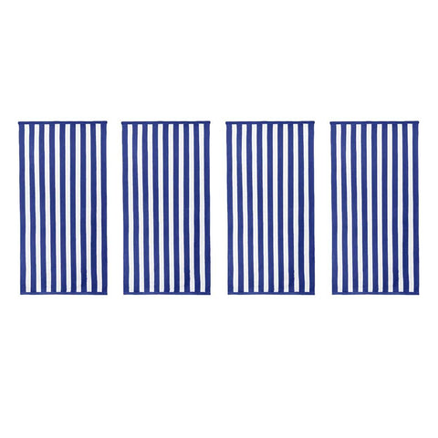Striped Bath Towels, 75 x 150 cm, Pack of 4 - Blue