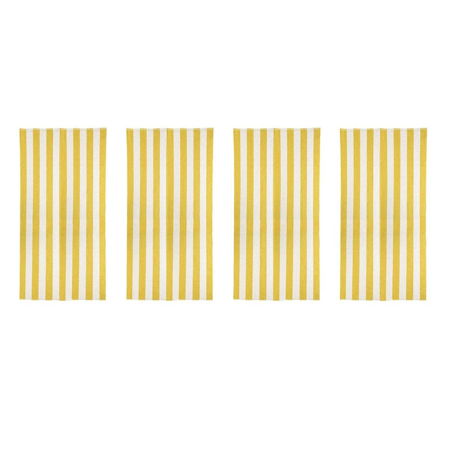 Striped Bath Towels, 75 x 150 cm, Pack of 4 - Yellow