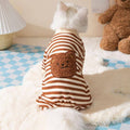 Striped Bear Pet Pyjamas for Dogs and Cats - Brown, Size S (Chest 37 cm, Back 25 cm) - view 5