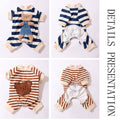 Striped Bear Pet Pyjamas for Dogs and Cats - Navy Blue, Size L (Chest 47 cm, Back 35 cm) - view 4