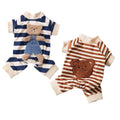 Striped Bear Pet Pyjamas for Dogs and Cats - Navy Blue, Size S (Chest 37 cm, Back 25 cm) - view 3
